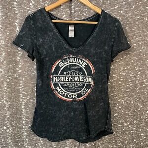 Harley Davidson Motor Oil Shirt Thiensville WI Short Sleeve‎ Women's Small